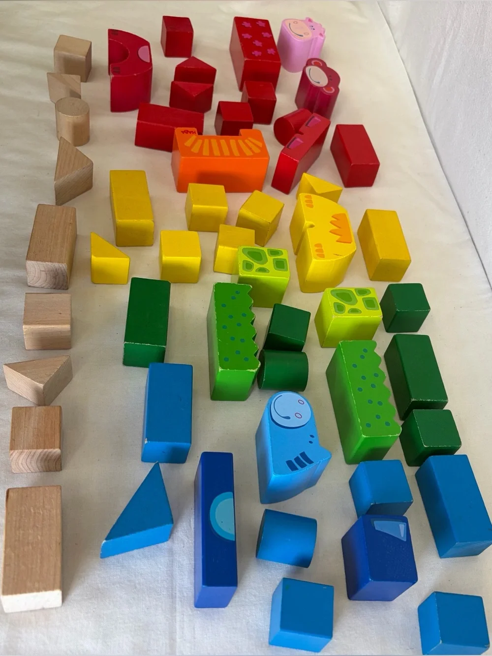 Miscellaneous mixed Colorful Wooden Building and Animal Blocks